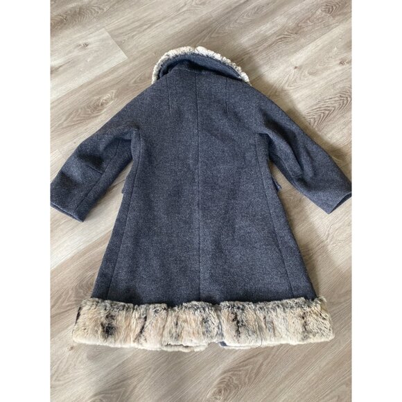 Vintage Lilli Ann Fur Trim Coat Jacket Gray 60s - Picture 15 of 15